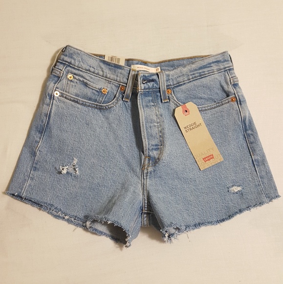 Levi's Wedgie Fit Vintage High Rise Shorts 27 28 - Picture 5 of 7